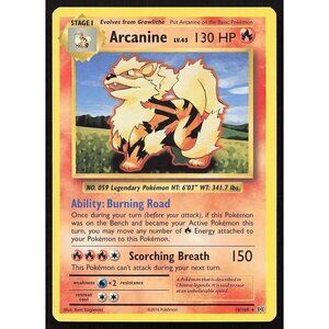 Pokemon TCG -  Arcanine - 18/108 - XY Evolutions - Regular - Rare - MP